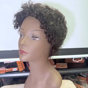 Human hair Curly Natural black Hair Wig for Women(New)